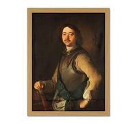 Artery8 Peter The Great Tsar Of Russia Portrait Painting Artwork Framed Wall Art Print 18X24 Inch