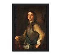 Artery8 Peter The Great Tsar Of Russia Portrait Painting Artwork Framed Wall Art Print 18X24 Inch