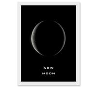 Artery8 Phases of the Moon Astronomy New Moon Lunar Space Poster Artwork Framed Wall Art Print A4