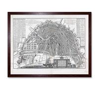 Artery8 Philips Old Map Of Amsterdam City Netherlands Art Print Framed Poster Wall Decor 12x16 inch