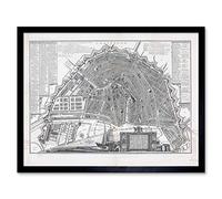 Artery8 Philips Old Map Of Amsterdam City Netherlands Art Print Framed Poster Wall Decor 12x16 inch