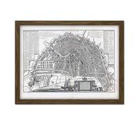 Artery8 Philips Old Map Of Amsterdam City Netherlands Artwork Framed Wall Art Print 18X24 Inch