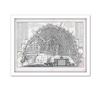 Artery8 Philips Old Map Of Amsterdam City Netherlands Artwork Framed Wall Art Print 18X24 Inch