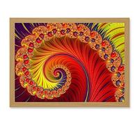 Artery8 Photo Fractal Flower Spiral mandelbrot Artwork Framed Wall Art Print A4