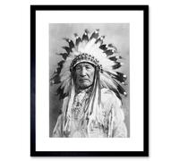 Wee Blue Coo Photo Native American Indian Mountain Chief Framed Art Print Picture F12X1740