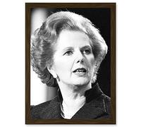 Artery8 Photo Portrait Margaret Thatcher Prime Minister Britain UK Artwork Framed A3 Wall Art Print