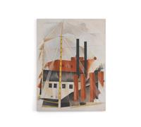 Artery8 Piano Movers Holiday Cubist Painting Demuth Canvas Wall Art Print | Size: W24" x H32" Artery8 Multicolor W24" x H32"