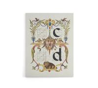 Artery8 Pictoral Letter Guide C & D Calligraphy Canvas Wall Art Print in White | Size: W18" x H24" Artery8 White W18" x H24"