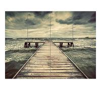 Artery8 Pier With Storm Clouds XL Giant Panel Poster (8 Sections)