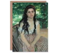 Artery8 Pierre Auguste Renoir Art Card In the Summer Girl Portrait