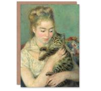 Artery8 Pierre Auguste Renoir Art Card Woman with a Cat