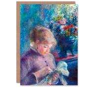Artery8 Pierre Auguste Renoir Art Card Young Woman Sewing