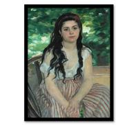 Artery8 Pierre Auguste Renoir Framed Wall Art In the Summer Portrait | Size: A4 Artery8 Multicolor A4