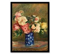 Artery8 Pierre Auguste Renoir Framed Wall Art Print Bouquet of Roses in Brown | Size: A3 Artery8 Brown A3