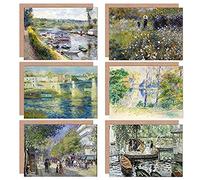 Artery8 Pierre-Auguste Renoir Grenouillere Park Jardin Boulevards Chatou Boat Fine Art Greeting Card Pack of 6