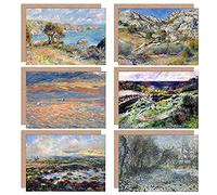 Artery8 Pierre-Auguste Renoir Snow Wargemont Lestaque Low Tide Yport Sunset Guernsey Fine Art Greeting Card Pack of 6