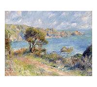 Artery8 Pierre Auguste Renoir View At Guernsey 1883 Painting Art Print Canvas Premium Wall Decor Poster Mural