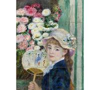 Artery8 Pierre Auguste Renoir Woman With A Fan C1879 Painting XL Giant Panel Poster (8 Sections)