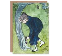 Artery8 Pierre Bonnard Art Card The False Step Watercolour Painting Blank Greeting Card