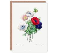 Artery8 Pierre-Joseph Redouté Art Card Anemone Flowers Vintage Botanical
