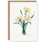 Artery8 Pierre-Joseph Redouté Art Card Daffodil Vintage Floral Illustration