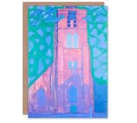 Artery8 Piet Mondrian Art Card Church Tower at Domburg Abstract Painting