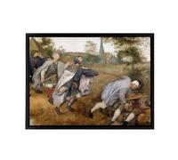 Artery8 Pieter Bruegel Blind Leading The Framed Canvas Wall Art Print | Size: W24" x H32" Artery8 Multicolor W24" x H32"