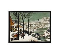 Artery8 Pieter Bruegel The Elder Hunters In Snow Framed Canvas Wall Art Print | Size: W24" x H32" Artery8 Multicolor W24" x H32"