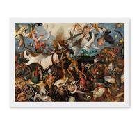 Artery8 Pieter Bruegel The Elder The Fall Of The Rebel Angels Painting Artwork Framed Wall Art Print A4 in White Artery8 White