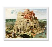 Artery8 Pieter Bruegel The Elder The Tower Of Babel Vienna Painting Artwork Framed Wall Art Print A4