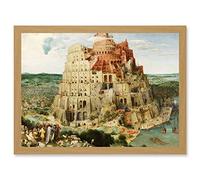 Artery8 Pieter Bruegel The Elder The Tower Of Babel Vienna Painting Artwork Framed Wall Art Print A4