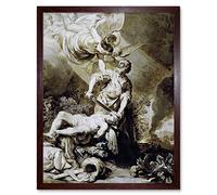 Artery8 Pieter Lastman Sacrifice Of Abraham Painting Art Print Framed Poster Wall Decor 12x16 inch