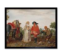 Artery8 Pietersz Van De Venne Spring The Meeting Painting Art Print Framed Poster Wall Decor 12x16 inch