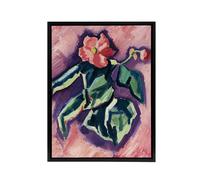 Artery8 Pink Begonias Abstract Painting Hartley Black Framed Canvas Wall Art | Size: W24" x H32" Artery8 Pink W24" x H32"