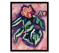 Artery8 Pink Begonias Abstract Painting Hartley Framed Wall Art Print | Size: A3 Artery8 Pink A3