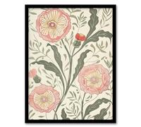 Artery8 Pink Carnations in Bloom Artwork Pastel Floral Living Room Artwork Framed Wall Art Print 18X24 Inch