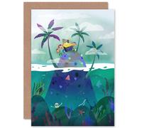 Wee Blue Coo Pirates Treasure Greetings Card