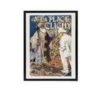 Artery8 Place Clichy Vintage Advert Eugene Grasset Framed Canvas Wall Art | Size: W24" x H32" Artery8 Multicolor W24" x H32"