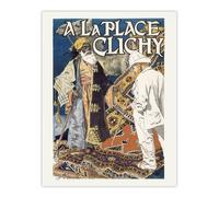 Artery8 Place Clichy Vintage Advert Eugene Grasset Wall Art Poster Print | Size: W18" x H24" Artery8 Multicolor W18" x H24"
