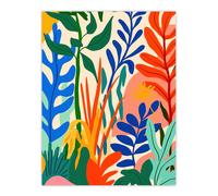 Artery8 Plant Lover Colourful Botanical Jungle Leaves Wall Art Print | Size: W12" x H16" Artery8 Multicolor W12" x H16"