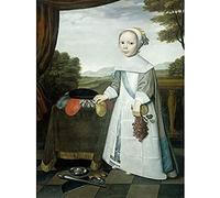 Artery8 Ploy Portrait John Van Rees Child Grapes Art Print Canvas Premium Wall Decor Poster Mural