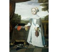 Artery8 Ploy Portrait John Van Rees Child Grapes Large Wall Art Poster Print Thick Paper 18X24 Inch