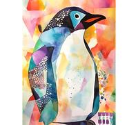 Artery8 Polygon Colour Penguin Folk Art Large Wall Art Poster Print Thick Paper 18X24 Inch