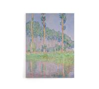 Artery8 Poplars Pink Effect Landscape Monet Vintage Canvas Wall Art | Size: W12" x H16" Artery8 Multicolor W12" x H16"