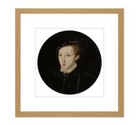 Artery8 Portrait King Edward VI England 8X8 Inch Square Wooden Framed Wall Art Print Picture with Mount in Light Oak Artery8 Light Oak