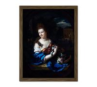 Artery8 Portrait Margaret Rendorp Mayors Wife Painting Artwork Framed Wall Art Print 18X24 Inch