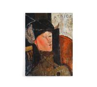 Artery8 Portrait of Beatrice Hastings Modigliani Vintage Canvas Wall Art | Size: W12" x H16" Artery8 Multicolor W12" x H16"