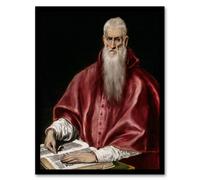 Artery8 Portrait of Saint Jerome as a Scholar El Greco Framed Wall Art Print | Size: W12" x H16" Artery8 Multicolor W12" x H16"