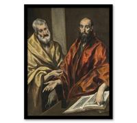 Artery8 Portrait Of Saint Peter And Saint Paul El Greco Framed Wall Art Print 12X16"