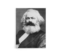 Artery8 Portrait Photo Political Theorist Karl Marx Canvas Wall Art Print in Grey | Size: W18" x H24" Artery8 Grey W18" x H24"